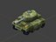 2 Animated Tanks hand-painted Low-poly 3D model