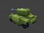 2 Animated Tanks hand-painted Low-poly 3D model