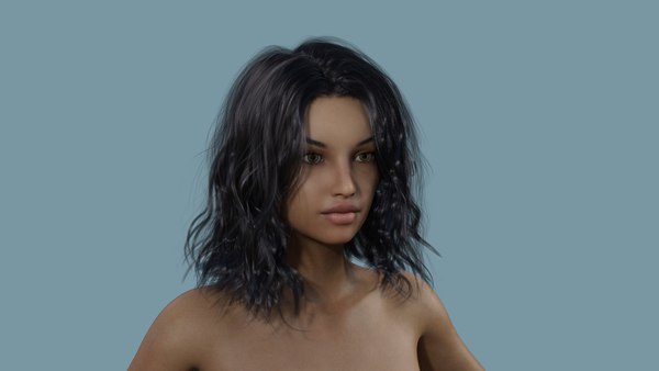 3D model character female realistic