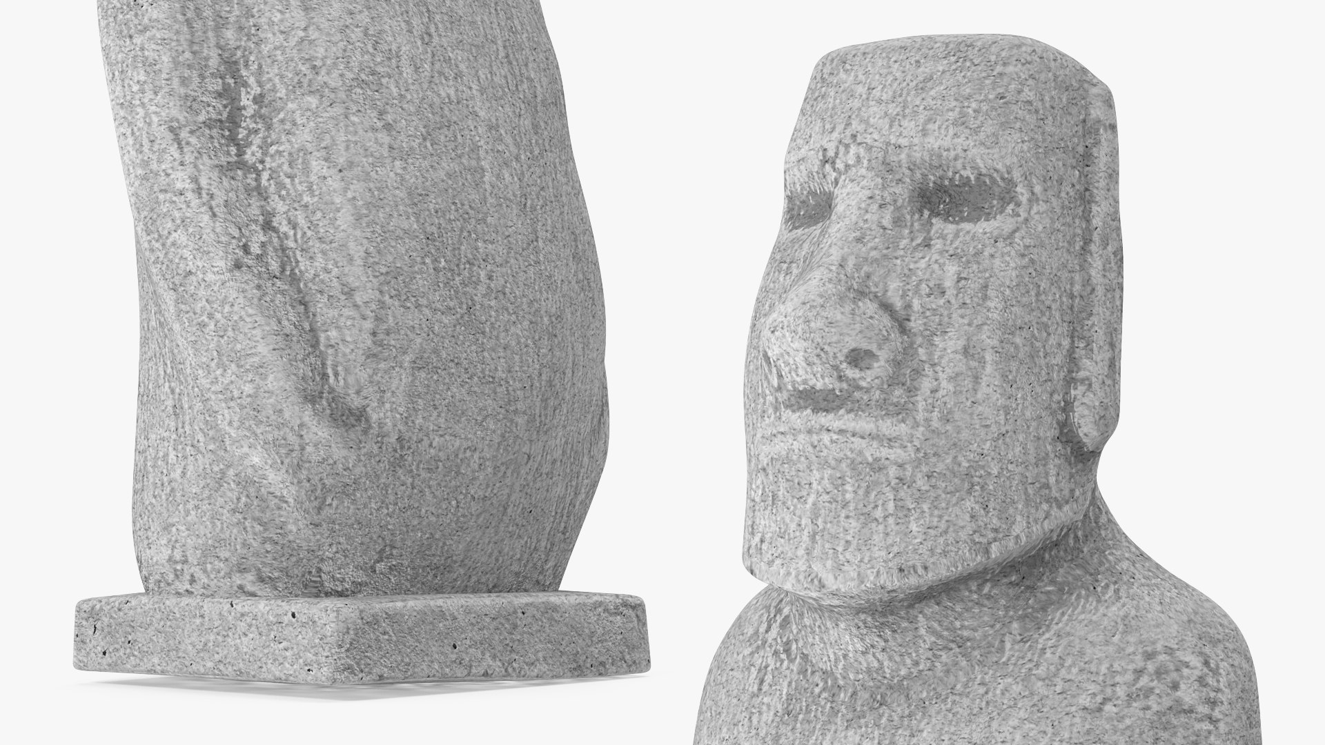Moai Hoa Hakananai White 3D model preview