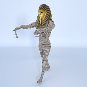 3d king tutankhamun mummy -