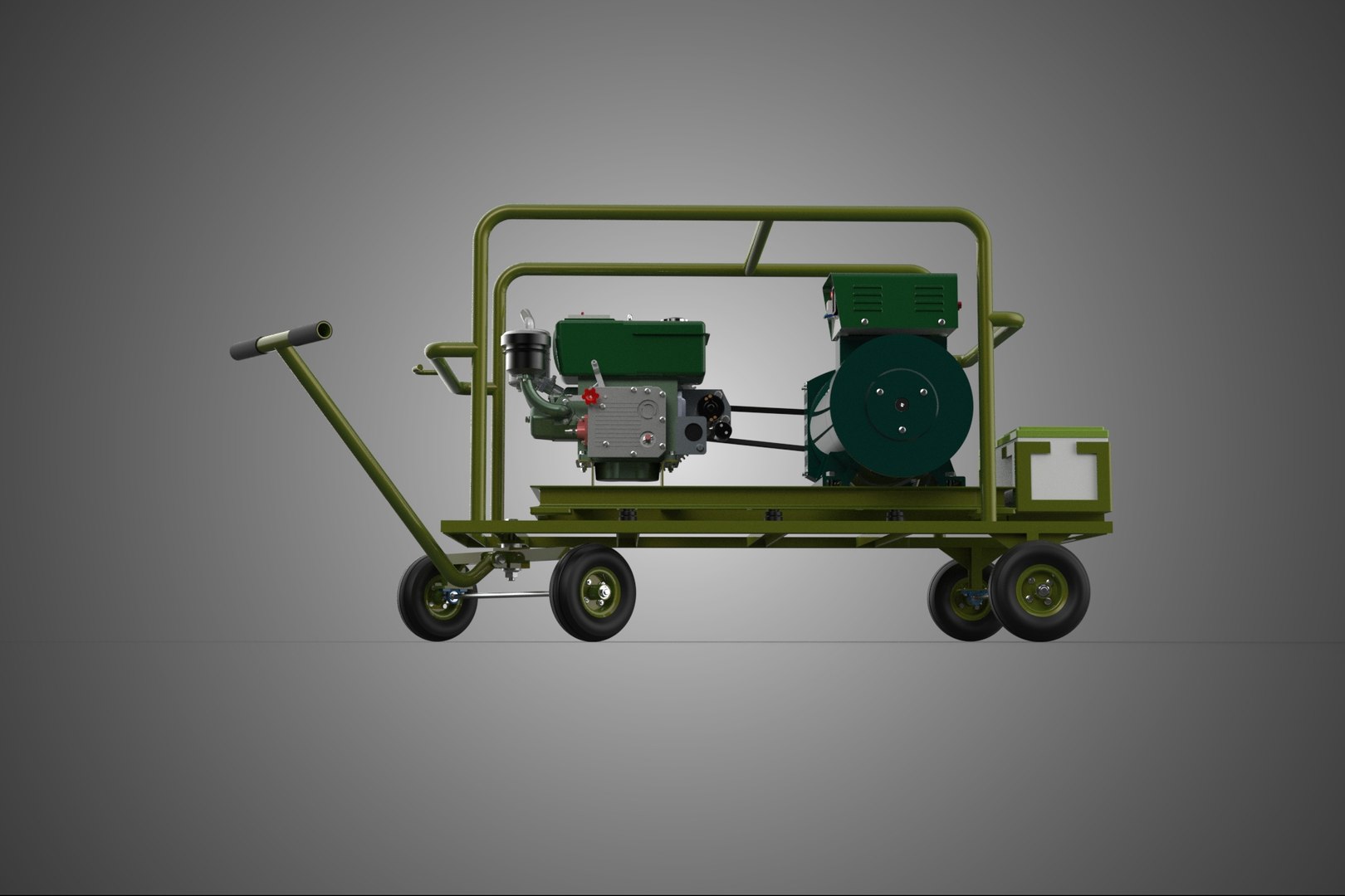 3D MILITARY ARMY TACTICAL POWER GENERATOR SET GENSET DIESEL ENGINE ...