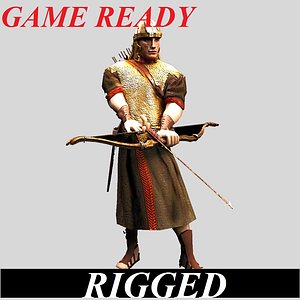 3d model archer man roman