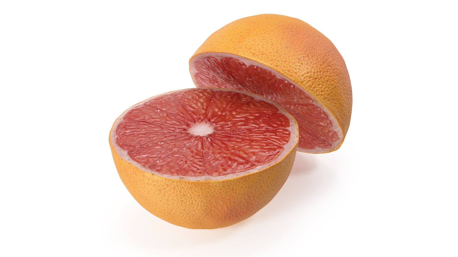 Grapefruit Citrus Fruit Cut in Half 3D model preview