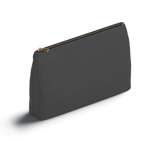 3D Модель Black Canvas Pouch - Льняная Сумка На Молнии.