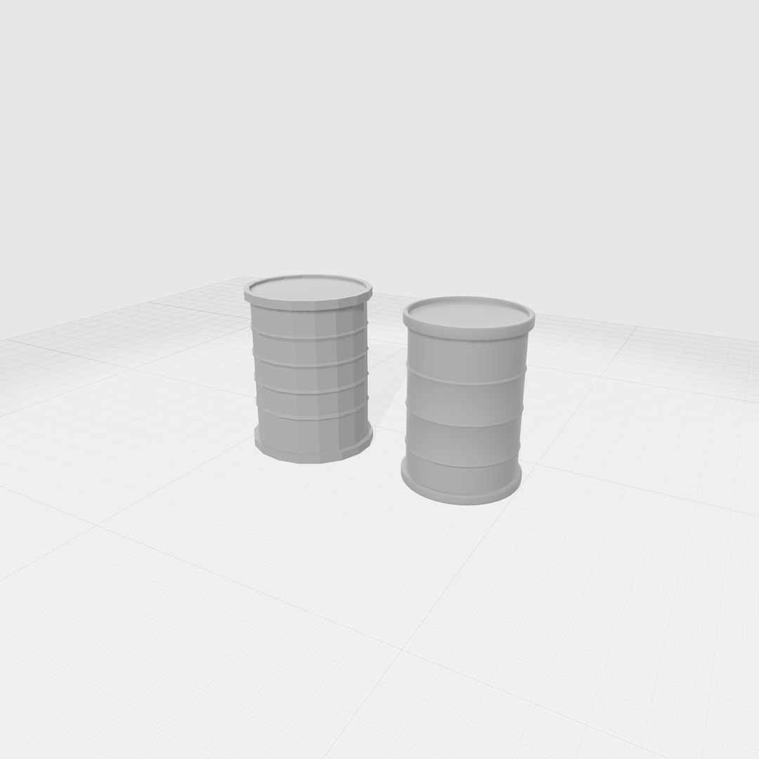 Low Poly barrels 3D model https://p.turbosquid.com/ts-thumb/57/SMmPjc/aF/2barrel/png/1726788339/1920x1080/fit_q87/e403dabada459f7a603cb240bbb0d41b90a1a390/2barrel.jpg