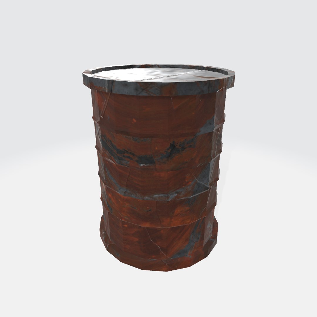 Low Poly barrels 3D model https://p.turbosquid.com/ts-thumb/57/SMmPjc/e3/1klowpolyrusty/png/1726788316/1920x1080/fit_q87/82145cf13a90920c705da64616a9a4fa6ea30bc3/1klowpolyrusty.jpg