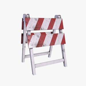 3D Traffic Barricade model