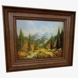 River Forest Oil Painting