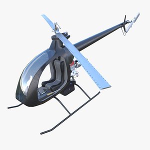 3D helicopter pbr person