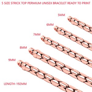 5 Size STRICK TOP PERMIUM UNISEX BRACELET READY TO PRINT