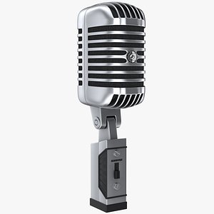 3D Retro Microphone model