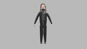 Low Poly John Wick Rigged