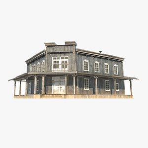 Old Western Architecture Tavern 3D model