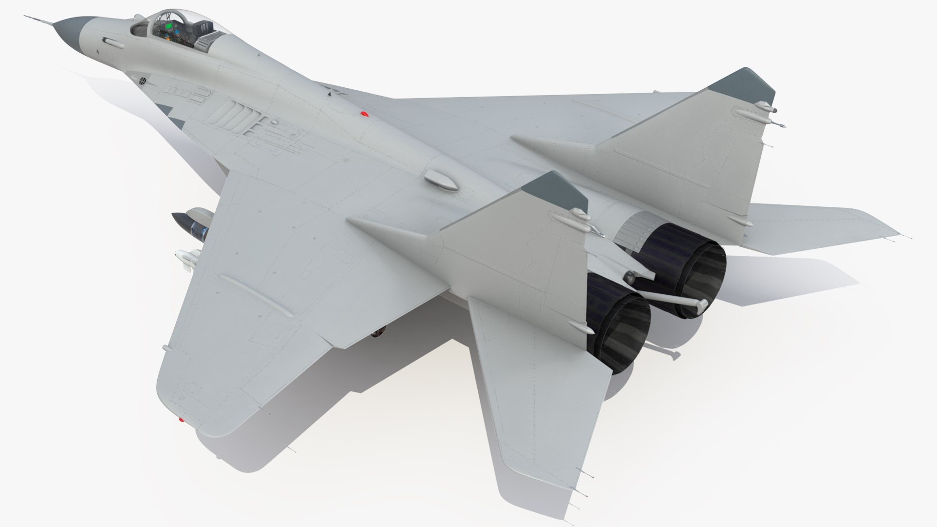 3D MiG 29 Fighter Aircraft with X-31PM Supersonic Missile https://p.turbosquid.com/ts-thumb/57/ysFJNE/T8/mig29fighteraircraftwithx31pmsupersonicmissilemb3dmodel026/jpg/1654763451/1920x1080/fit_q87/fc0c471552408139d207854e957ce9164b7fafd5/mig29fighteraircraftwithx31pmsupersonicmissilemb3dmodel026.jpg