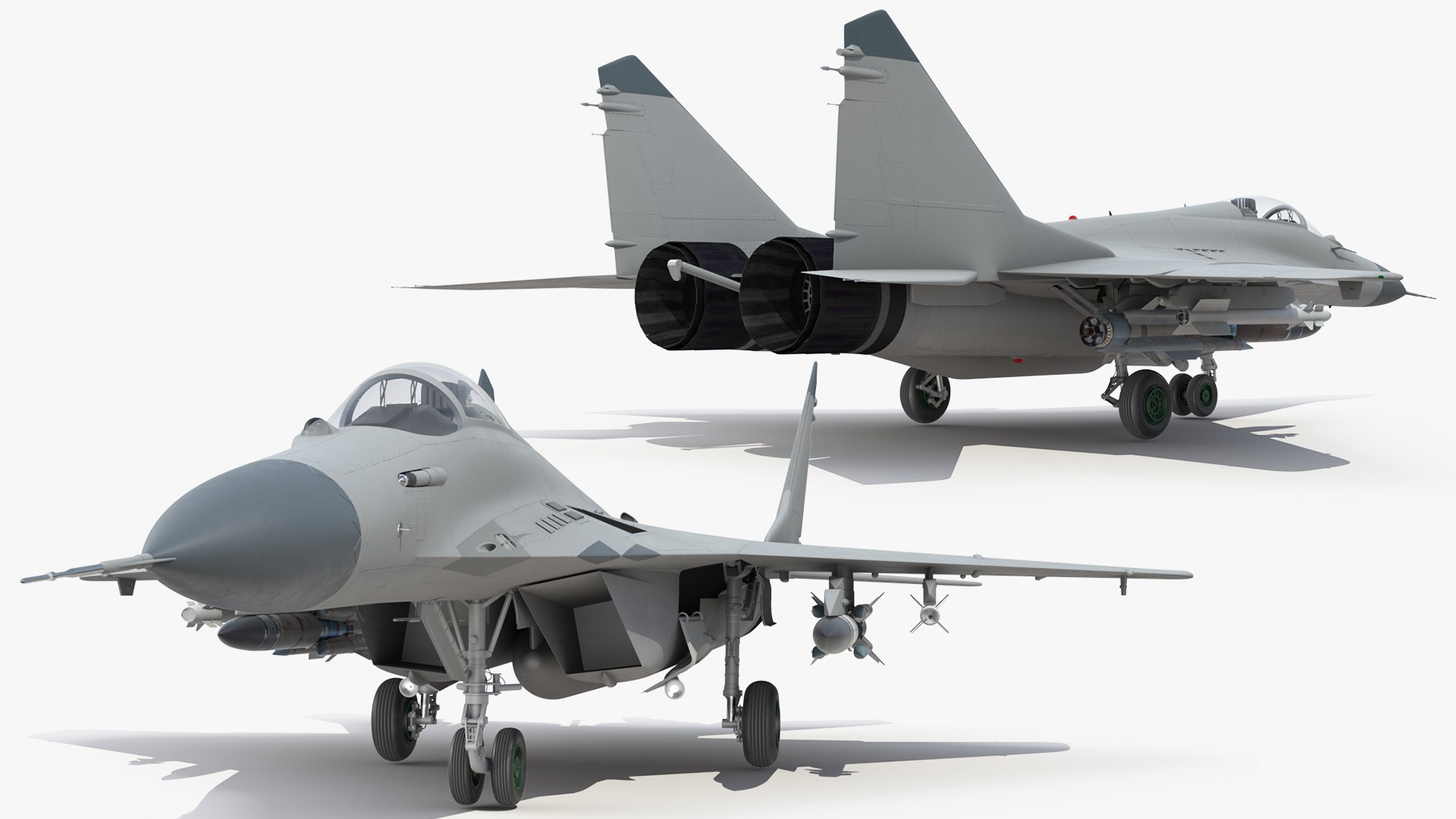3D MiG 29 Fighter Aircraft with X-31PM Supersonic Missile https://p.turbosquid.com/ts-thumb/57/ysFJNE/UN/mig29fighteraircraftwithx31pmsupersonicmissilemb3dmodel027/jpg/1654763455/1920x1080/fit_q87/6b1e320fb2d1d9663765f4a85905869e7f7cfc95/mig29fighteraircraftwithx31pmsupersonicmissilemb3dmodel027.jpg