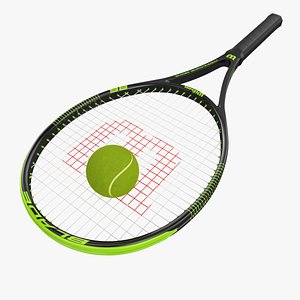 3d wilson tennis racket ball
