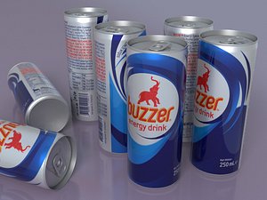 Buzzer Energy Drink Can