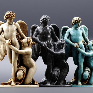 Amor and psyche sculpture 3D