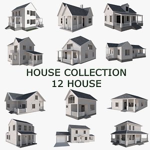 House Collection 12 House Low poly