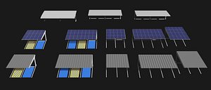 Carport pack 25K02 3D model