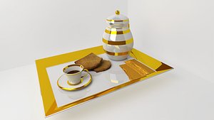 Gold&White Porcelain Breakfat