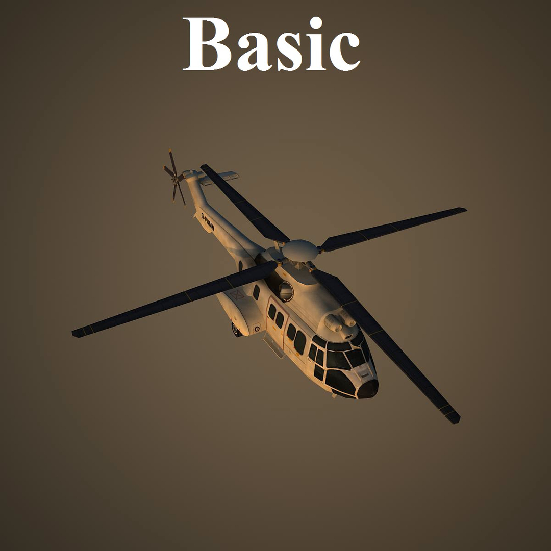 Aerospatiale As-332 Super 3d Model