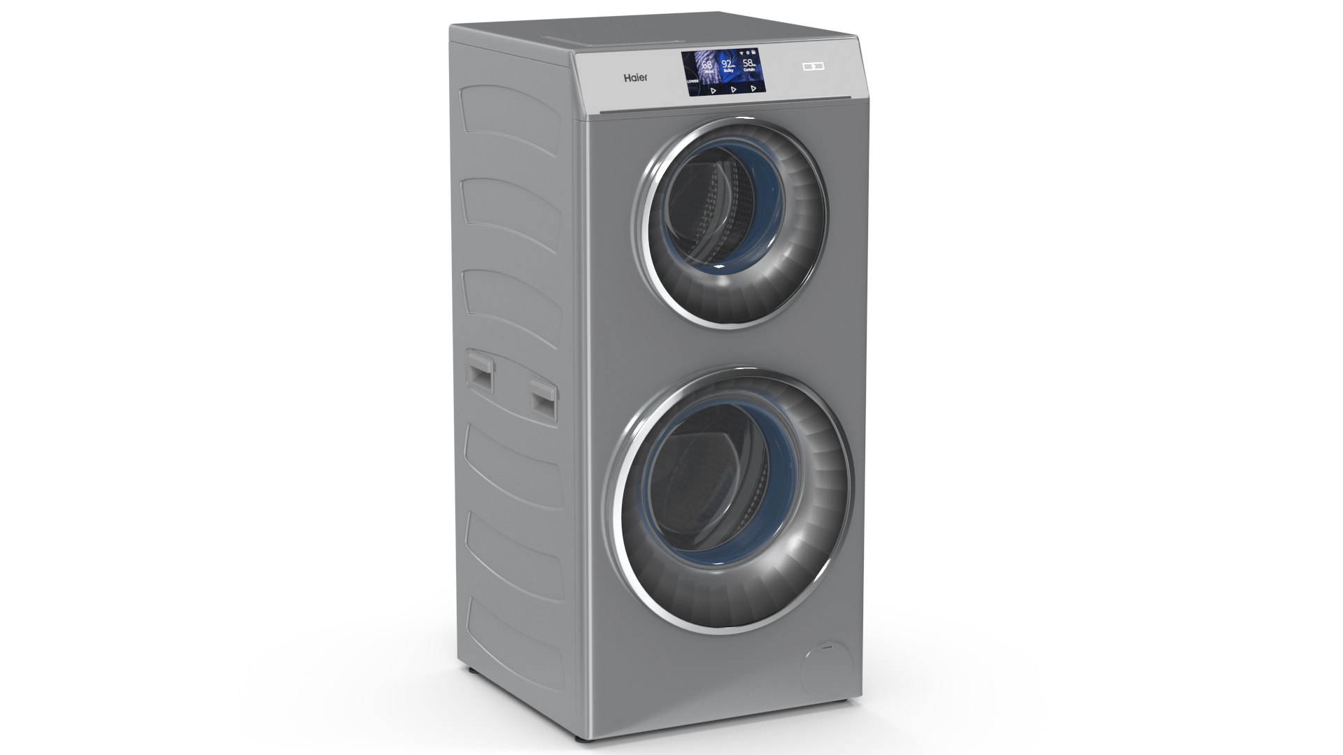 Haier DuoDrum Freestanding Washing Machine 3D model preview