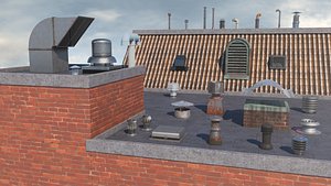 3D model Roof Vent Set 01