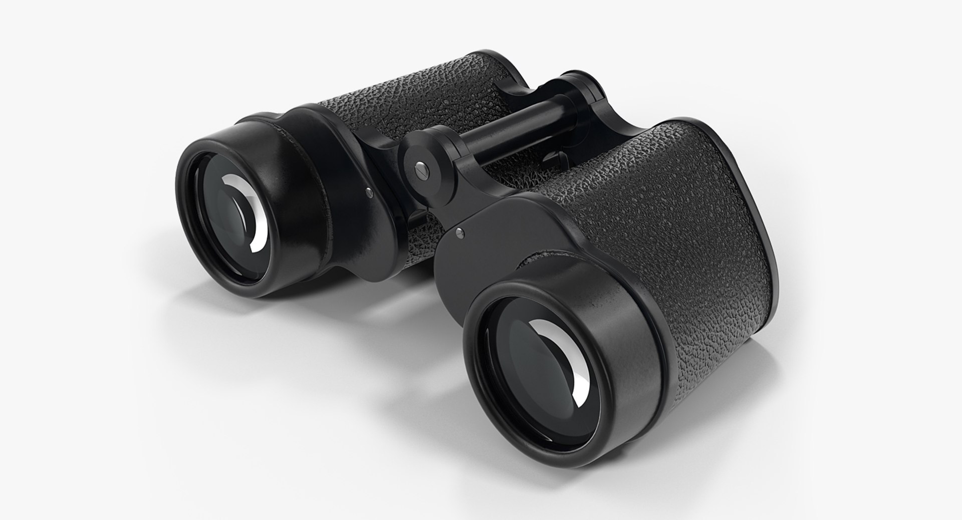 Antique Black Military Binoculars 3D Model 3D model preview