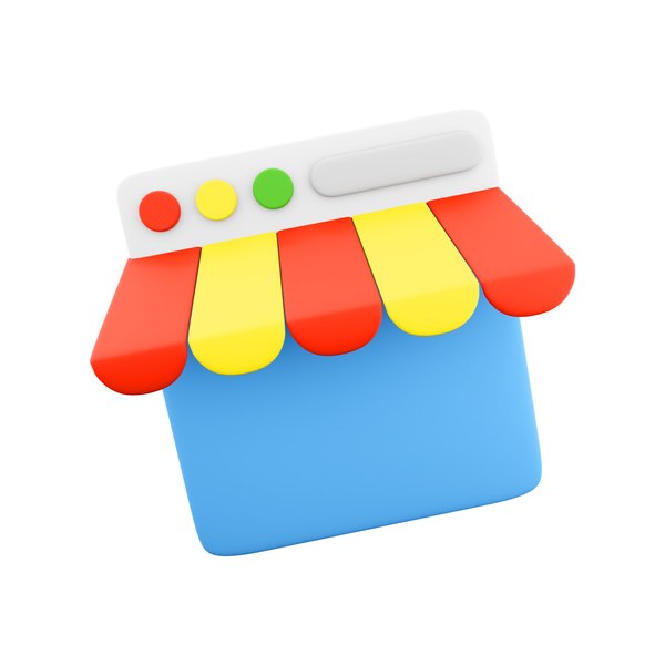 3d Online shopping icon 3D model