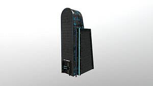 Cyberpunk City - Building 21 - ETH Skyscrape 3D model