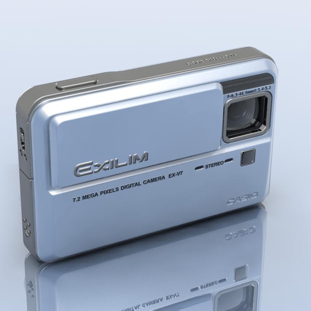 casio exilim exv7 photocamera 3d model