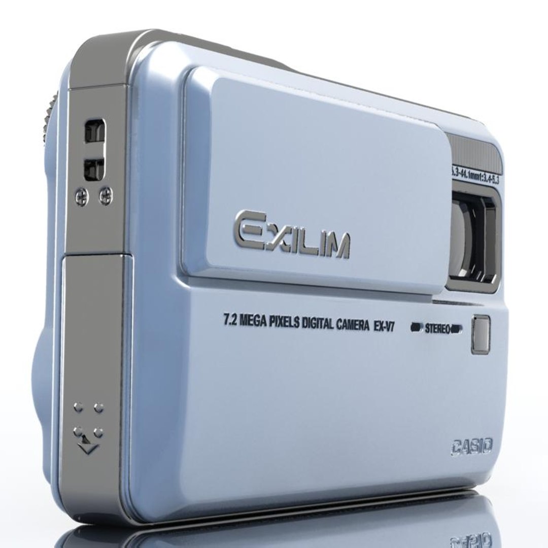 casio exilim exv7 photocamera 3d model