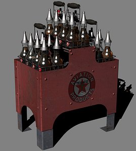 Vintage Glass Motor Oil Bottles and Point of Sale Display