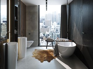 Bathroom Interior Scene for Cinema 4D and Octane Render
