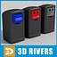 trash cans container 3d model