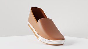 Minimalist Slip-On Shoe 3D Model 3D model