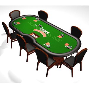poker table 3d model