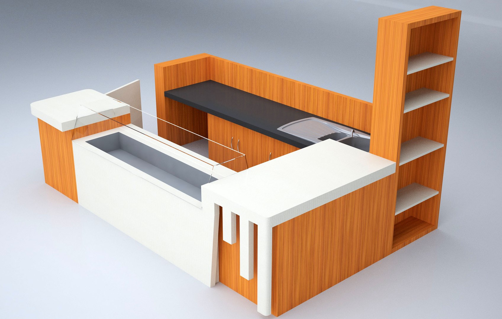 Food stand 3D model - TurboSquid 1576344