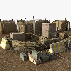 Military Barricade tent sandbag Barbwire