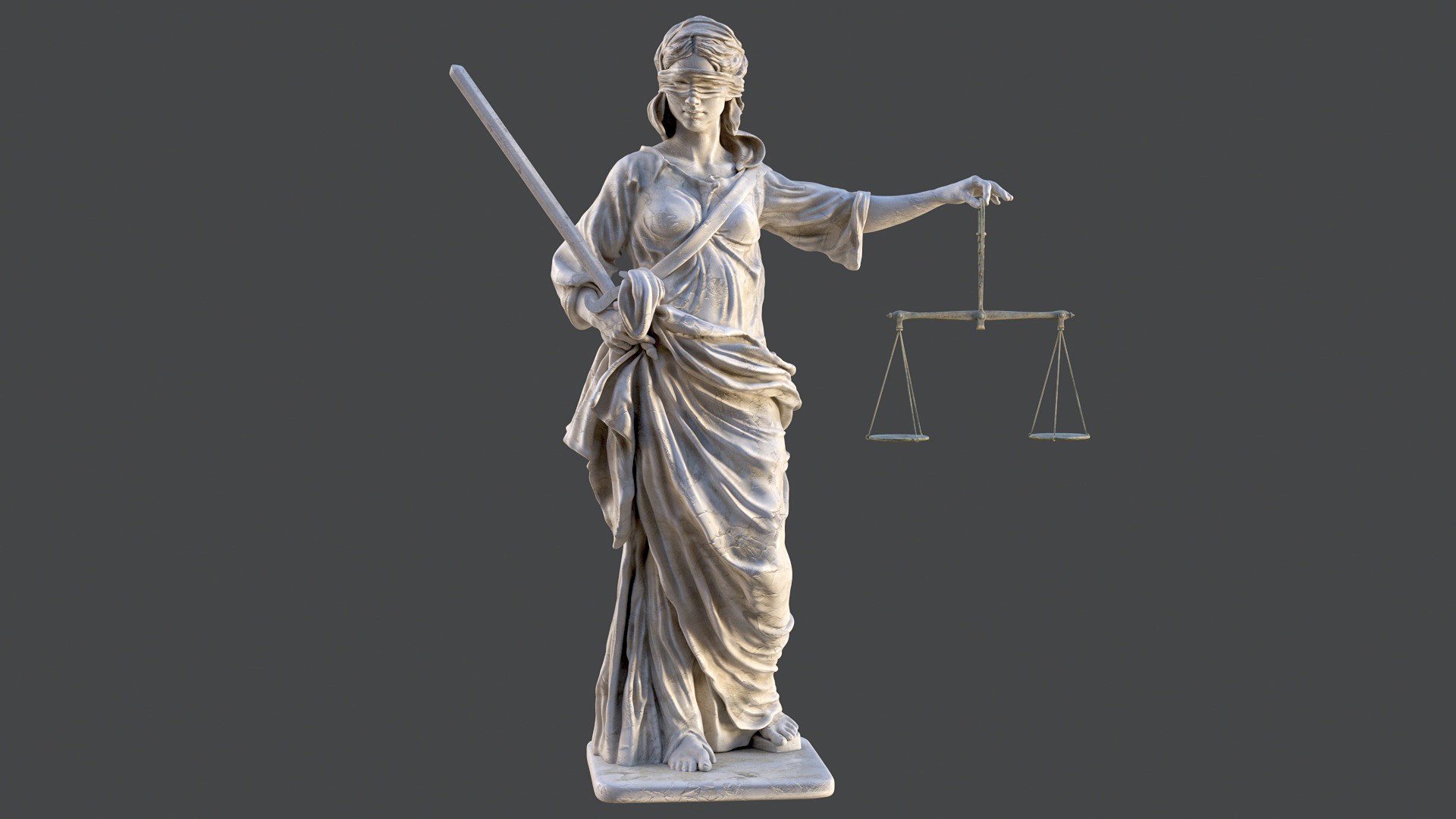 Justice Lady Statue 3D TurboSquid 1493582