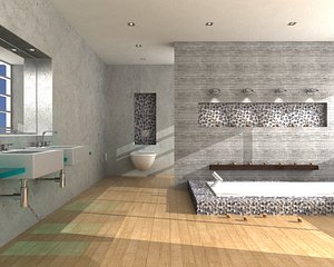 3d model bath room