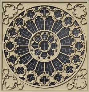 3D Rose window from Westminster Abbey
