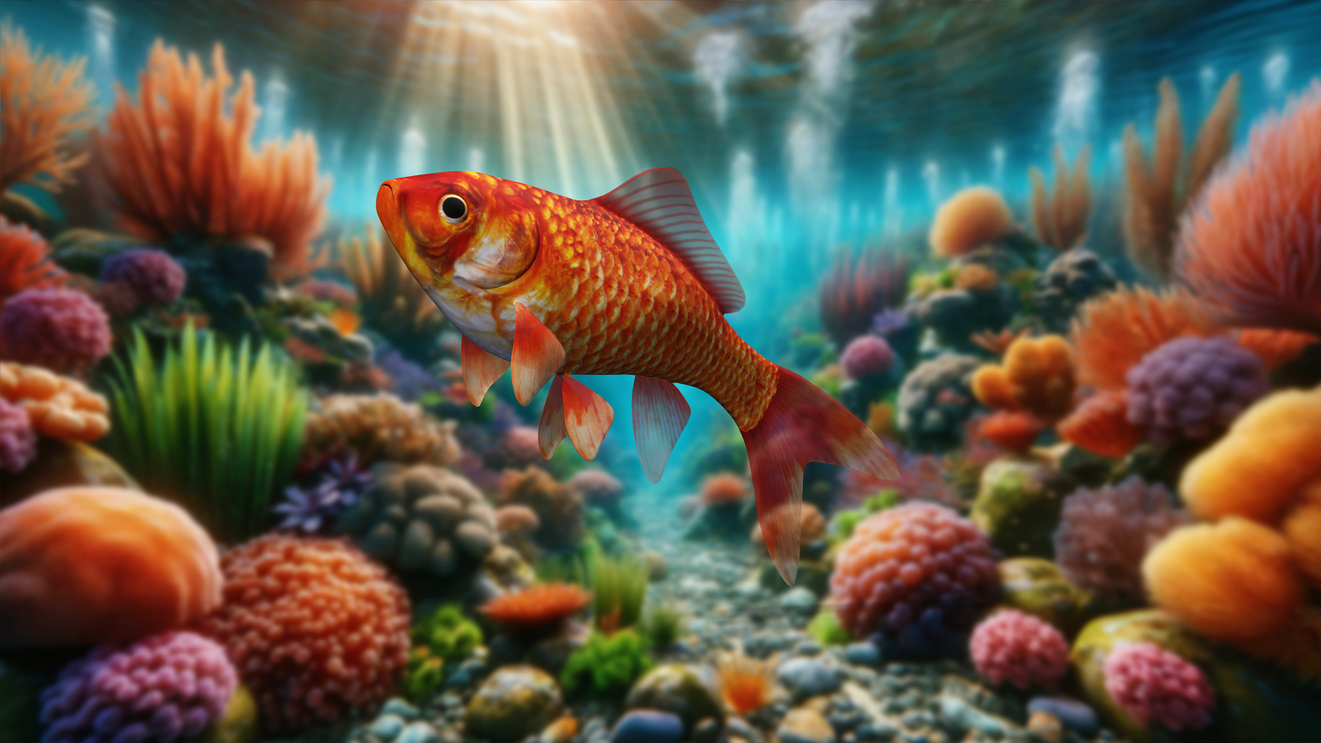 Free Aquatic Gold Free Premium Goldfish Model Free Low-poly 3D Model ...