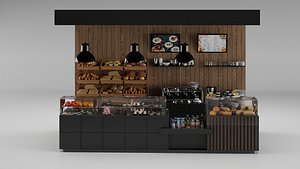 Cafe with Pastries and Desserts model