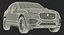 Jaguar F-Pace 2017 Simple Interior 3D Model