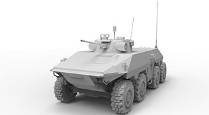 3d btr 8x8 fighting vehicle model