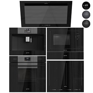 Smeg Linea Kitchen Appliances 3D