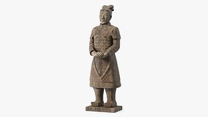 3D model Aged Terracotta Warrior